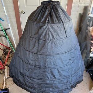 Elegant Black Women's Hoop Skirt